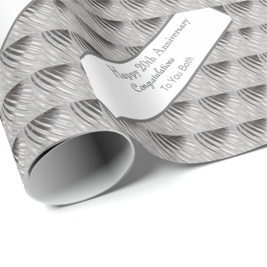 Jubileum Platinum twintigste bruiloft Cadeaupapier (Rol Hoek)