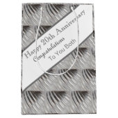 Jubileum Platinum twintigste bruiloft Medium Cadeauzakje (Voorkant)