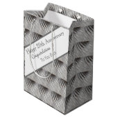 Jubileum Platinum twintigste bruiloft Medium Cadeauzakje (Achterkant Gekanteld)