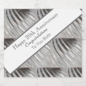 Jubileum Platinum twintigste bruiloft Sparkling Wijnetiket (Enkel label)