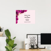 Jubileum Poster van roze Floral Wedding (Thuiskantoor)