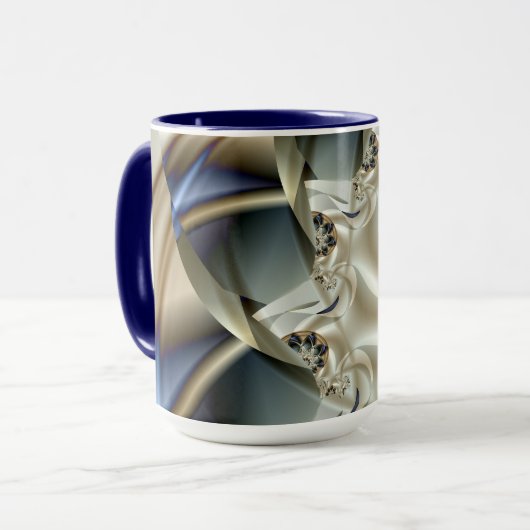 Jubileum prachtige Abstracte Kunstmatige fractal Mok (Voorkant links)