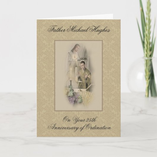 JUBILEUM PRIEST ORDINATION JESUS CROWING KAART (Voorkant)