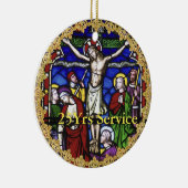 Jubileum Priest Ordination - voeg YYName Date toe Keramisch Ornament (Rechts)