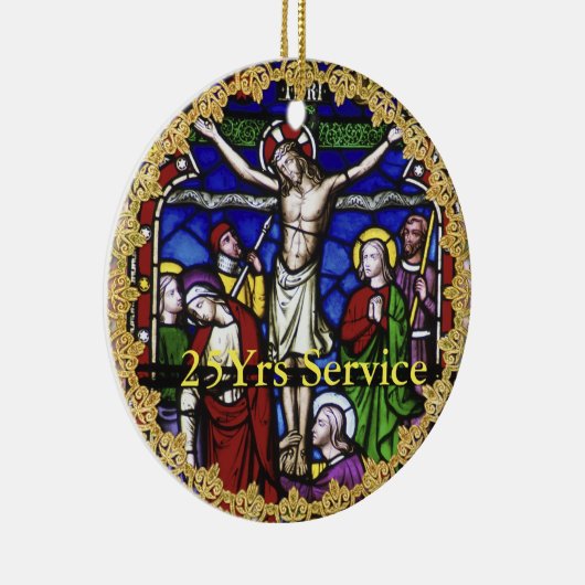 Jubileum Priest Ordination - voeg YYName Date toe Keramisch Ornament (Rechts)