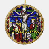 Jubileum Priest Ordination - voeg YYName Date toe Keramisch Ornament (Voorkant)