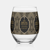 Jubileum Priester Pastor Diaken Geestelijke Kerkel Wijnglas Zonder Voet (Achterkant)