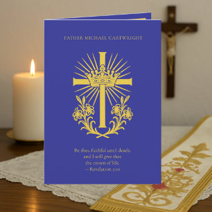 Jubileum- Priesterwijding Kroningsjaar kruis Pries Kaart