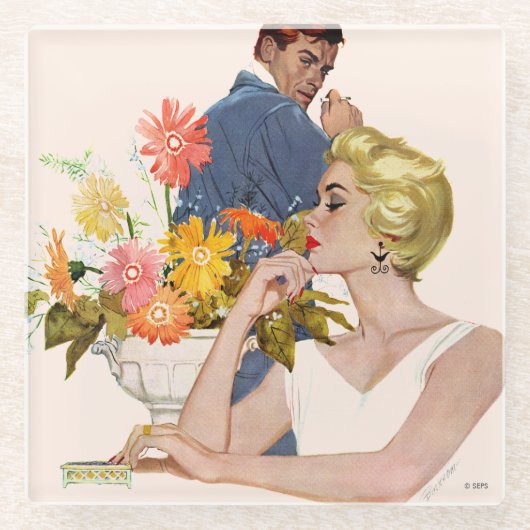 Jubileum Quarrel Glazen Onderzetter (Voorkant)