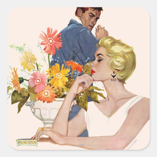 Jubileum Quarrel Vierkante Sticker (Voorkant)