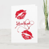 Jubileum Red Lipstick Kisses Kaart (Voorkant)