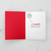 Jubileum Red Lipstick Kisses Kaart (Binnen)