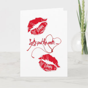 Jubileum Red Lipstick Kisses Kaart
