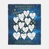 Jubileum redenen waarom ik van je hou fleece deken (Voorkant)