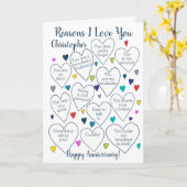 Jubileum redenen waarom ik van je hou gepersonalis kaart (Gele Bloem)