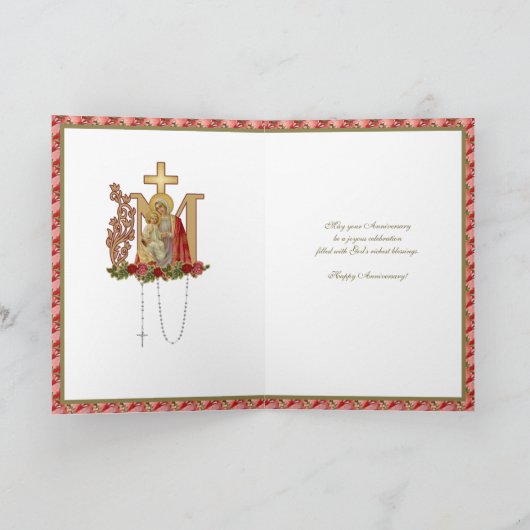 Jubileum Religieuze Maagd Mary Jesus Kaart (Binnen)