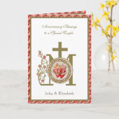 Jubileum Religieuze Maagd Mary Jesus Kaart (Gele Bloem)