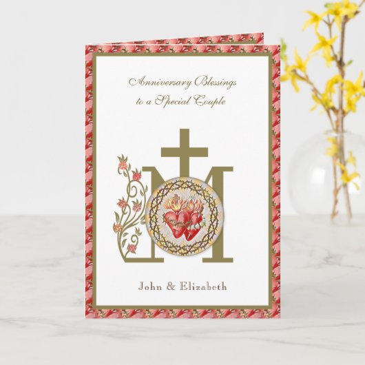 Jubileum Religieuze Maagd Mary Jesus Kaart (Gele Bloem)