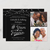 Jubileum Retro # JAAR IN FOREVER Lichten Invi Kaart (Voorkant / Achterkant)