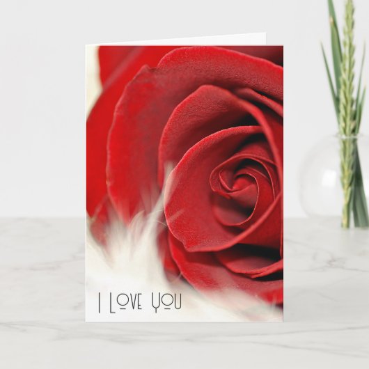 Jubileum rode roodroos op de voorzijde kaart (Voorkant)