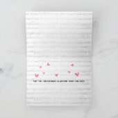 Jubileum Roos Petals op Piano Keys Kaart (Binnen)