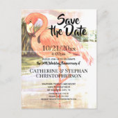 Jubileum  Roze Flamingo Artistic Aankondigingskaart (Voorkant)