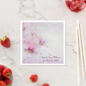 Jubileum roze orchideeën en luchtbelletjes servetten (Insitu)