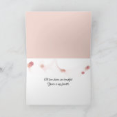 Jubileum roze roos op  piano kaart (Binnen)