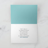 Jubileum Roze Roos Petals Kaart (Binnen)