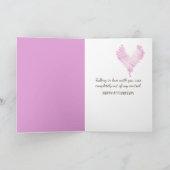 Jubileum Roze Rozen Op Zand Kaart (Binnen)