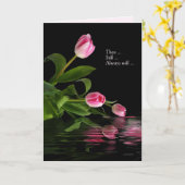 Jubileum roze tulpen in water kaart (Gele Bloem)