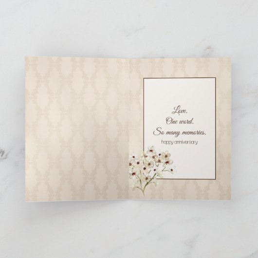 Jubileum Rozen op Damask Kaart (Binnen)