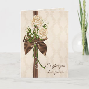 Jubileum Rozen op Damask Kaart