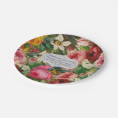 Jubileum ROZEN voor koperen bruiloft - Herdenkings Papieren Bordje (Gekanteld)