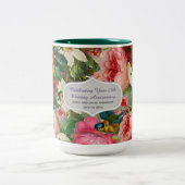 Jubileum ROZEN voor trouwdag - Herdenkingsteken Tweekleurige Koffiemok (Center)