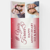 Jubileum Ruby HEEFT JAREN IN HET BUITENLAND Spandoek (Verticaal)