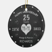 Jubileum Rustic Vintage Keramisch Ornament (Links)