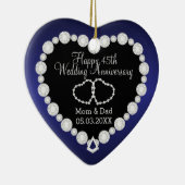 Jubileum | Saphirre Blue | DIY-tekst Keramisch Ornament (Rechts)