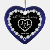 Jubileum | Sapphire Blue | DIY-tekst Keramisch Ornament (Voorkant)