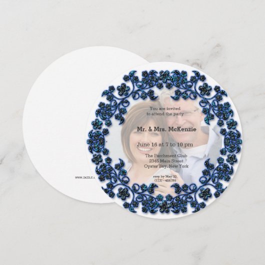 Jubileum Sapphire Wedding Kaart (Voorkant / Achterkant)