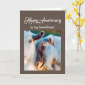 Jubileum schatje houdt van je OUDE GOAT Kaart (Gele Bloem)