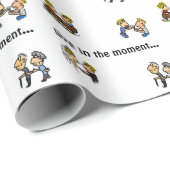 Jubileum Schattige paar 🎉 Samen ouder worden Cart Cadeaupapier (Rol Hoek)