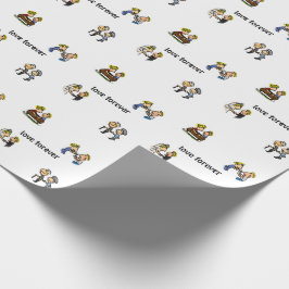 Jubileum Schattige paar 🎉 Samen ouder worden Cart Cadeaupapier