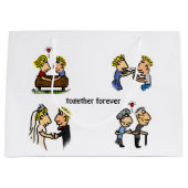 Jubileum Schattige paar 🎉 Samen ouder worden Cart Groot Cadeauzakje (Voorkant)