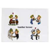 Jubileum Schattige paar 🎉 Samen ouder worden Cart Groot Cadeauzakje (Achterkant)