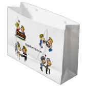 Jubileum Schattige paar 🎉 Samen ouder worden Cart Groot Cadeauzakje (Voorkant Gekanteld)