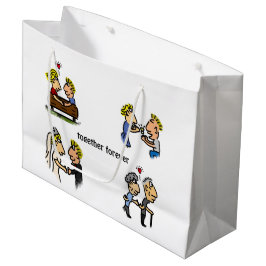 Jubileum Schattige paar 🎉 Samen ouder worden Cart Groot Cadeauzakje