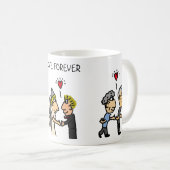 Jubileum Schattige paar 🎉 Samen ouder worden Cart Koffiemok (Voorkant rechts)