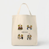 Jubileum Schattige paar 🎉 Samen ouder worden Cart Tote Bag (Voorkant)