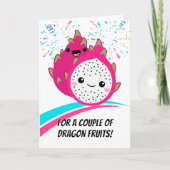 Jubileum Schattigee Tropische Dragon Fruit Paar Kaart (Voorkant)